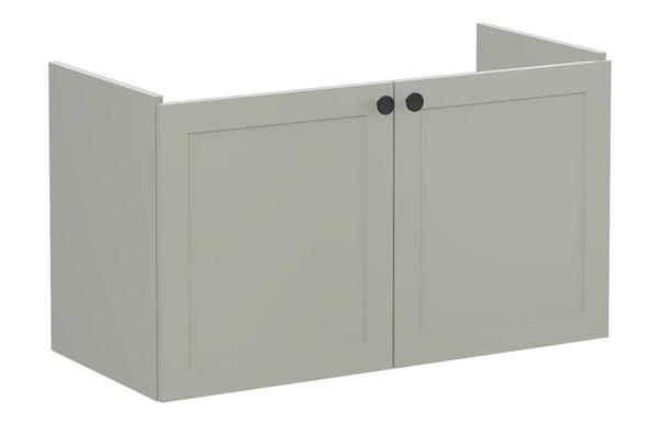 VitrA Root Classic 100cm 2 Door Washbasin Unit - Matt Retro Green